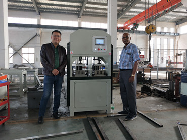 Free trainning of cnc pipe punching machine for Indian client 