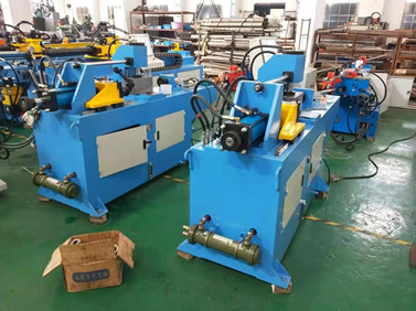 2 set of TM60-2 double station pipe end forming machine to Indonesia customer on ready