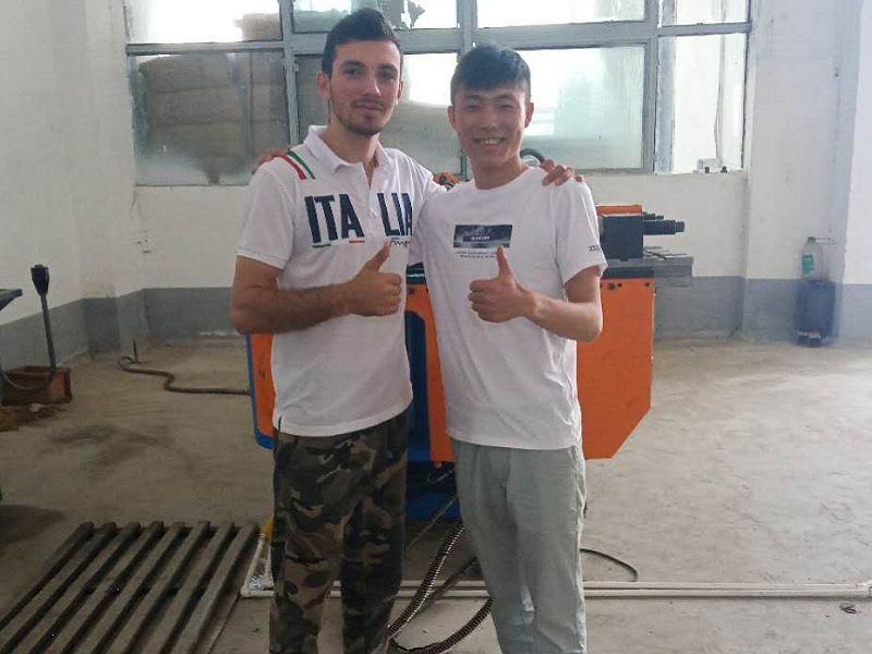Client from Uzbekistan Come to Inspect DW100NC Tube Bending Machine